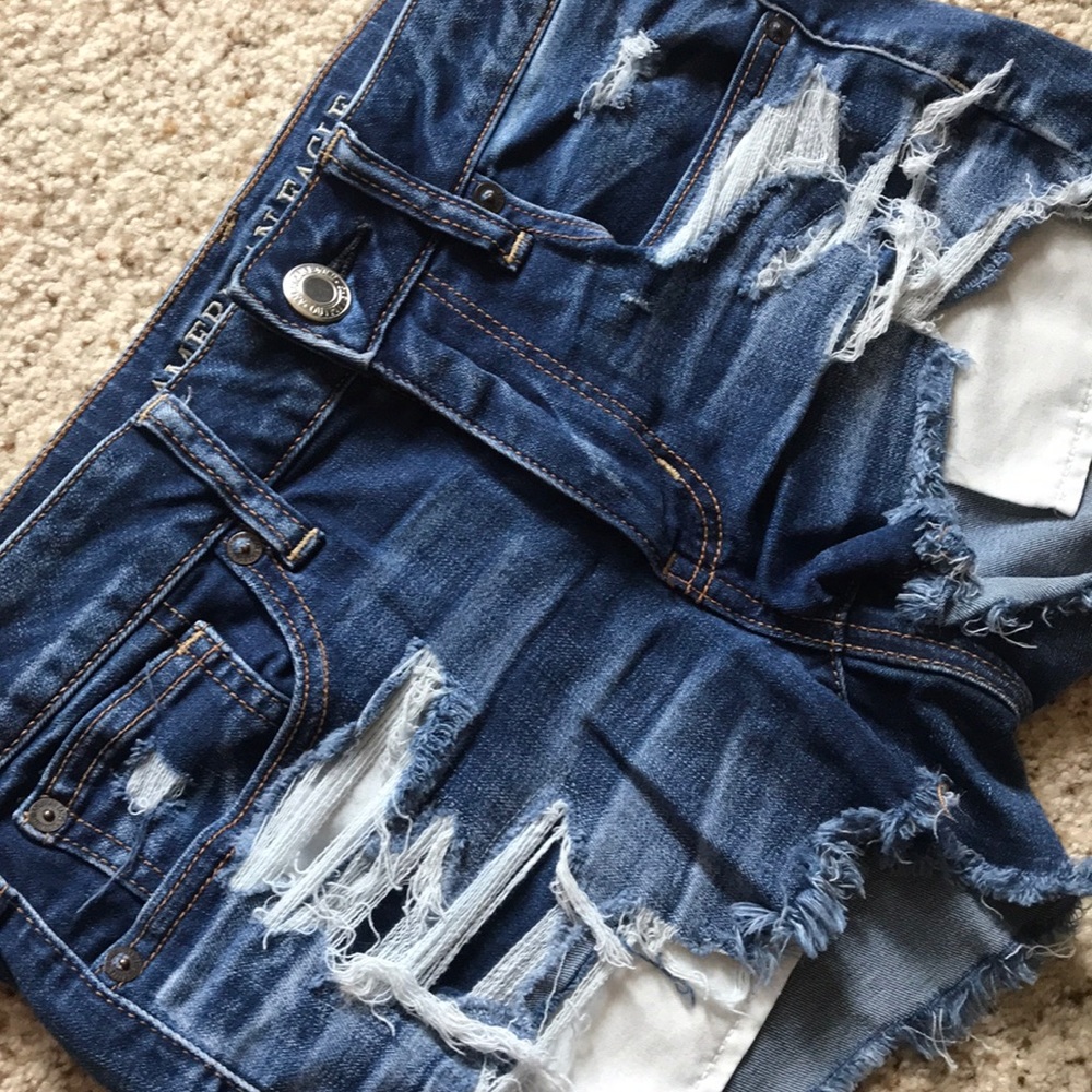 AE Distressed Shortie Shorts